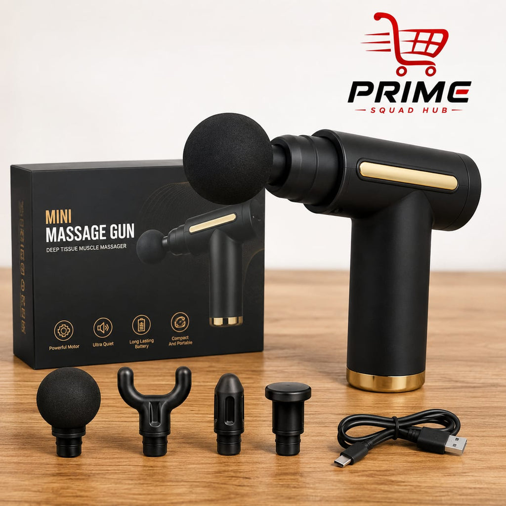 Rechargable Massage Gun with 4 Different Heads