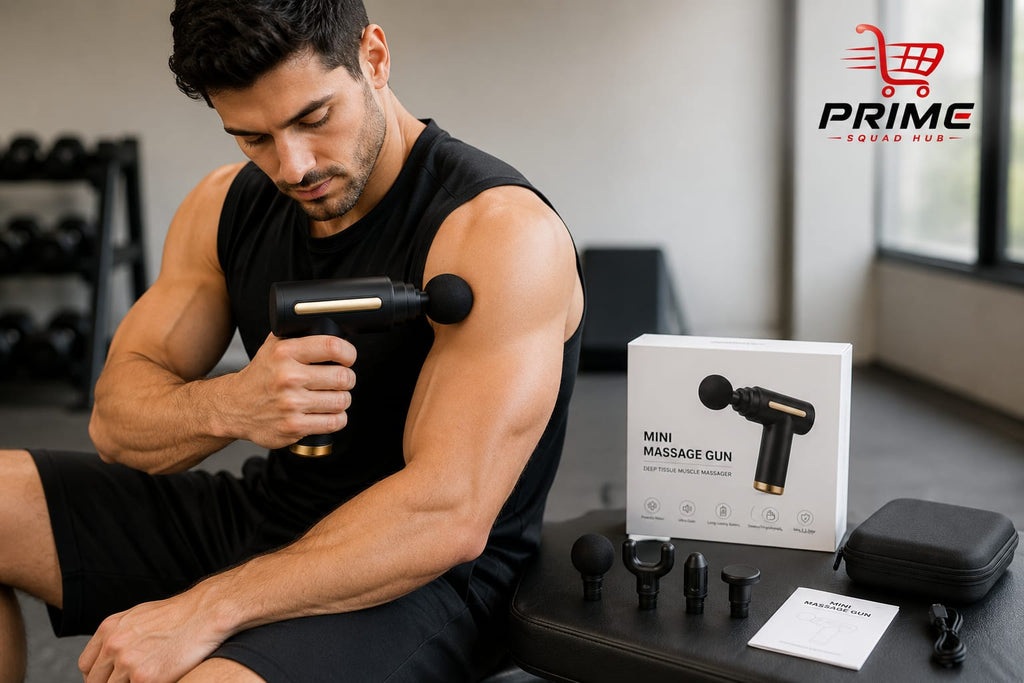 Rechargable Massage Gun with 4 Different Heads