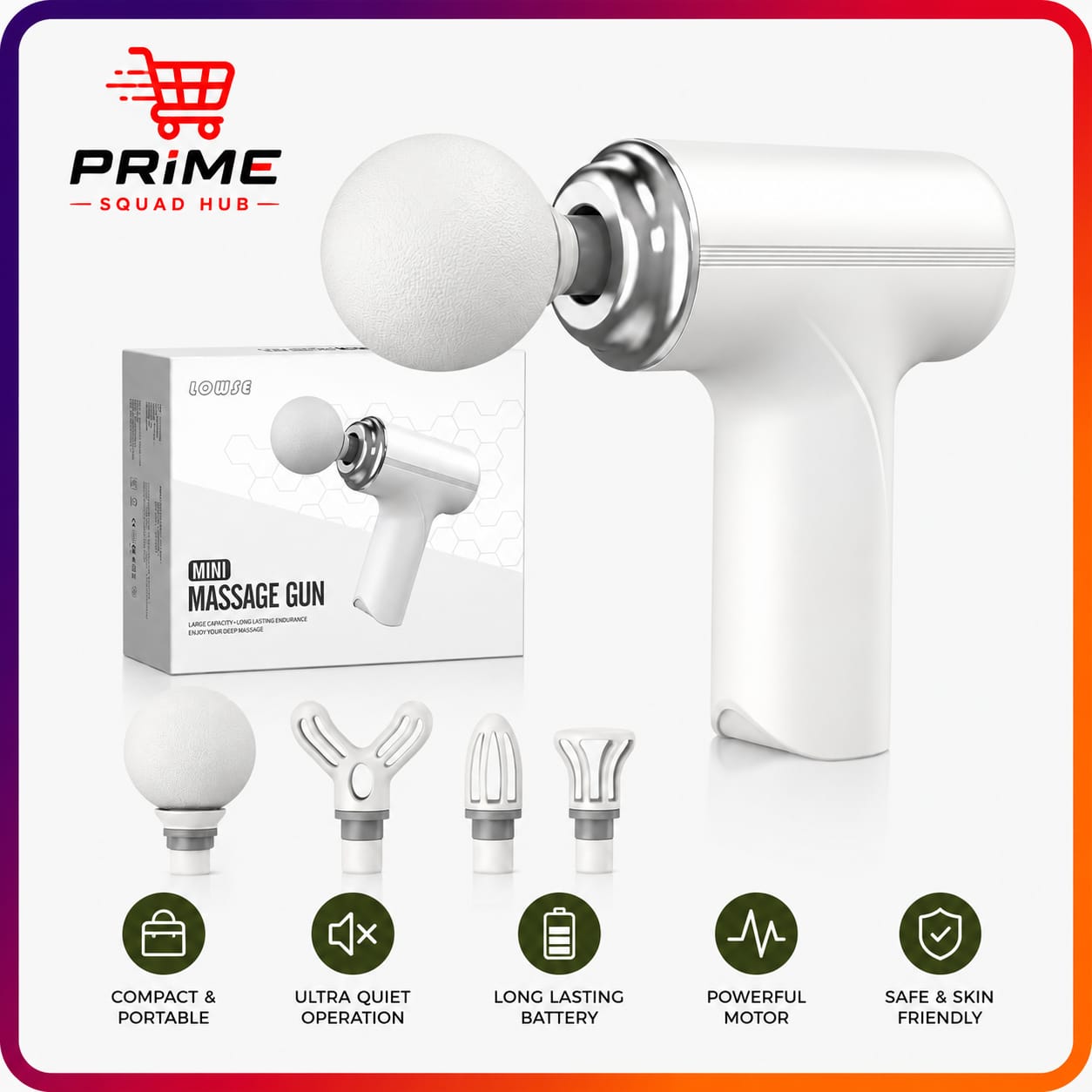 Massage Gun Rechargeable Wireless Muscle Relaxation Massager